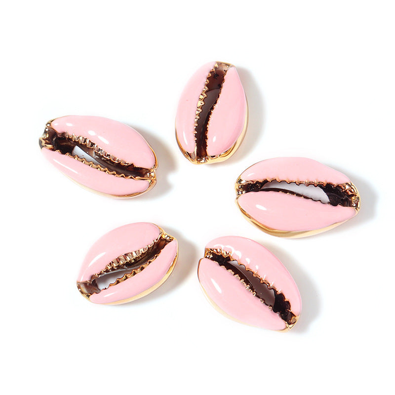 Al por mayor 20 piezas/paquete de caracol natural de concha pintada tortuga corta corta cuentas de concha